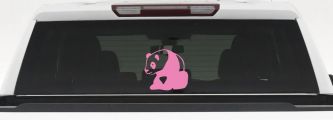 Panda Bear Car or Truck Window Decal Sticker (Pink)