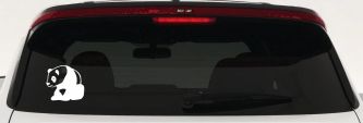 Panda Bear Car or Truck Window Decal Sticker (White)