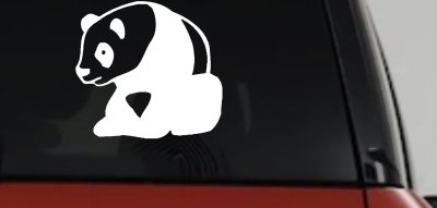 Panda Bear Window Decal Sticker for Car Truck - Cute Vinyl Art