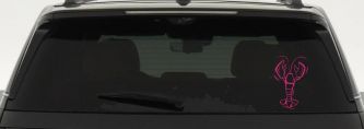 Lobster Car or Truck Window Decal Sticker (Hot Pink)