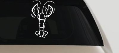 Lobster Vinyl Decal Sticker for Car Truck Window Decor (White)