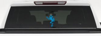 Frog Car or Truck Window Decal Sticker (Blue)