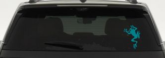 Frog Car or Truck Window Decal Sticker (Turquoise Blue)