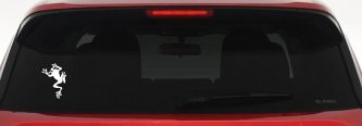 Frog Car or Truck Window Decal Sticker (White)