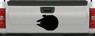 Millennium Falcon Car or Truck Window Decal Sticker (Black)