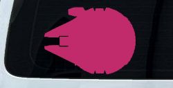 Millennium Falcon Car or Truck Window Decal Sticker (Hot Pink)