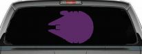 Millennium Falcon Car or Truck Window Decal Sticker (Violet)