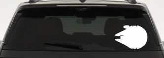 Millennium Falcon Car or Truck Window Decal Sticker (White)