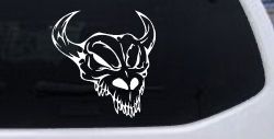 Skull With Horns Skulls Car or Truck Window Decal Sticker