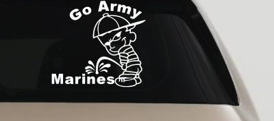 Go Army Pee on Marines Decal Fun Military Car Truck Window Sticker