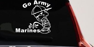 Go Army Pee on Marines Decal Fun Military Car Truck Window Sticker