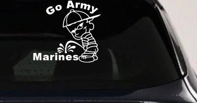 Go Army Pee on Marines Decal Fun Military Car Truck Window Sticker