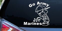 Go Army Pee on Marines Military Car or Truck Window Decal Sticker
