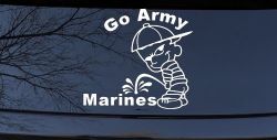 Go Army Pee on Marines Military Car or Truck Window Decal Sticker