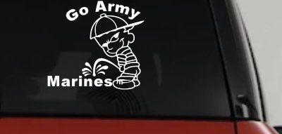 Go Army Pee on Marines Decal Fun Military Car Truck Window Sticker