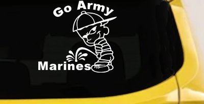 Go Army Pee on Marines Decal Fun Military Car Truck Window Sticker