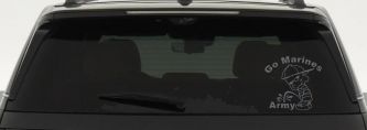 Go Marines Pee On Army Military Car or Truck Window Decal Sticker (Silver)