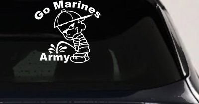 Go Marines Pee On Army Decal - Funny Military Car Truck Window Sticker