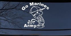 Go Marines Pee On Army Military Car or Truck Window Decal Sticker
