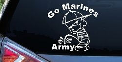 Go Marines Pee On Army Military Car or Truck Window Decal Sticker