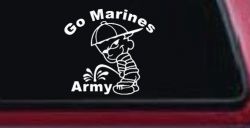 Go Marines Pee On Army Military Car or Truck Window Decal Sticker