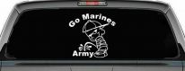 Go Marines Pee On Army Military Car or Truck Window Decal Sticker