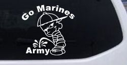 Go Marines Pee On Army Military Car or Truck Window Decal Sticker