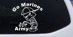 Go Marines Pee On Army Military Car or Truck Window Decal Sticker