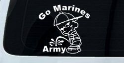 Go Marines Pee On Army Military Car or Truck Window Decal Sticker