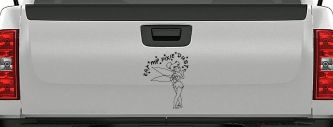 Tinkerbell Tinker Bell Eat My Pixie Dust Funny Car or Truck Window Decal Sticker (Black)