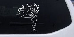 Tinkerbell Tinker Bell Eat My Pixie Dust Funny Car or Truck Window Decal Sticker