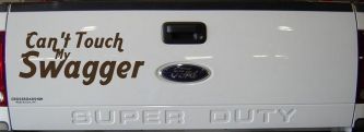 Can't Touch my Swagger Car or Truck Window Decal Sticker (Brown)
