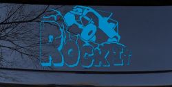 Rock It Rock Crawler Off Road Car or Truck Window Decal Sticker (Blue)