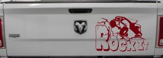 Rock It Rock Crawler Off Road Car or Truck Window Decal Sticker (Burgundy)