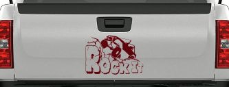 Rock It Rock Crawler Off Road Car or Truck Window Decal Sticker (Purple Red)