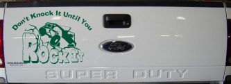 Rock Crawler Off Road Decal Sticker for Car Truck Window Dont Knock It (Dark Green)