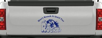 Dont Knock it Until You Rock It Rock Crawler Off Road Car or Truck Window Decal Sticker (Navy)