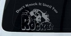 Rock Crawler Off Road Decal Sticker for Car Truck Window Dont Knock It (Telegrey)