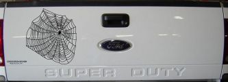 Spider Web Animals Car or Truck Window Decal Sticker (Black)