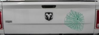 Spider Web Animals Car or Truck Window Decal Sticker (Dark Green)