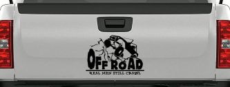 Rock Crawler Real Men Still Crawl Off Road Car or Truck Window Decal Sticker (Black)