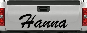 Hanna Car Truck Window Vinyl Decal Sticker Custom Name (Black)