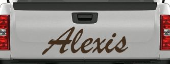Alexis Car Truck Window Decal Vinyl Sticker Custom Name Personalized (Brown)