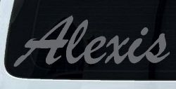Alexis Car Truck Window Decal Vinyl Sticker Custom Name Personalized (Silver)