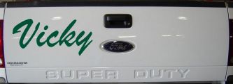 Vicky Car Truck Window Decal Sticker Vinyl Personalized Auto Decor (Dark Green)