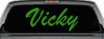 Vicky Car Truck Window Decal Sticker Vinyl Personalized Auto Decor (Lime)
