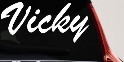 Vicky Car Truck Window Decal Sticker Vinyl Personalized Auto Decor