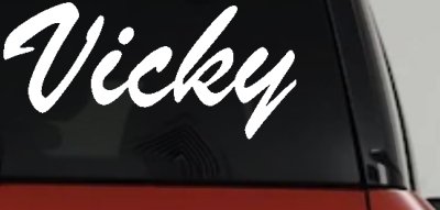 Vicky Car Truck Window Decal Sticker Vinyl Personalized Auto Decor