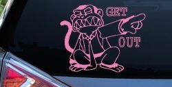 Evil Monkey Get Out (Pink)
