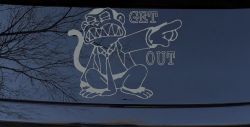 Funny Evil Monkey Car Truck Window Vinyl Decal Sticker Prank (Telegrey)
